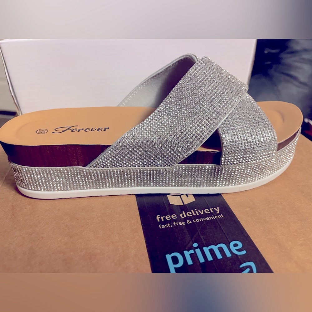 GORGEOUS RHINESTONE SANDALS!!